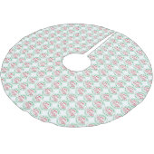 Jupon De Sapin En Polyester Brossé Joyeux Noël (Angle)