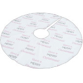 Jupon De Sapin En Polyester Brossé Joyeux Noël ! (Angle)