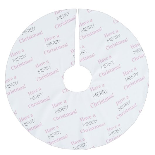 Jupon De Sapin En Polyester Brossé Joyeux Noël ! (Devant)