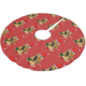 Jupon De Sapin En Polyester Brossé Joyeux Noël Bloodhound (Angle)