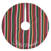 Jupon De Sapin En Polyester Brossé Joyeux Noël Christmas (Devant)
