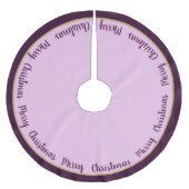 Jupon De Sapin En Polyester Brossé Joyeux Noël en jupe d'arbre (Devant)