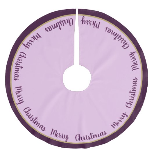 Jupon De Sapin En Polyester Brossé Joyeux Noël en jupe d'arbre (Devant)