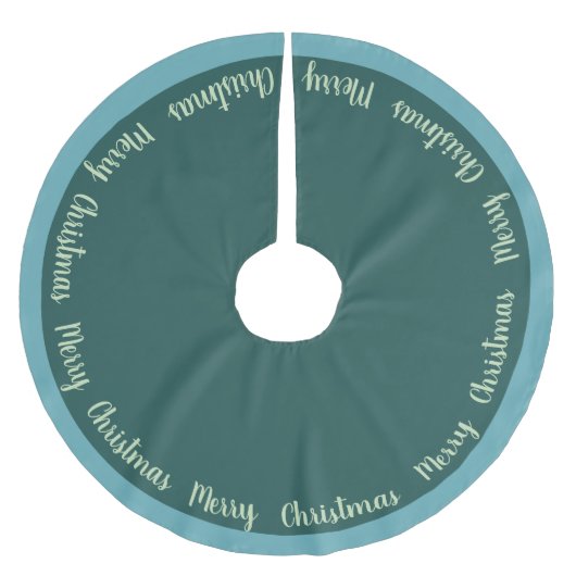 Jupon De Sapin En Polyester Brossé Joyeux Noël en jupe d'arbre (Devant)