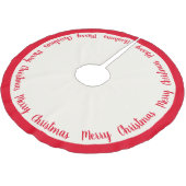 Jupon De Sapin En Polyester Brossé Joyeux Noël en jupe d'arbre (Angle)