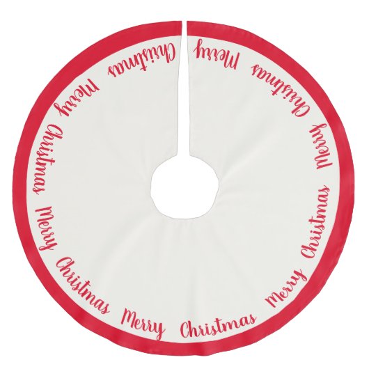 Jupon De Sapin En Polyester Brossé Joyeux Noël en jupe d'arbre (Devant)