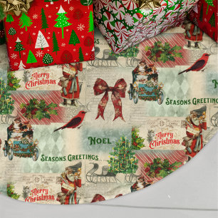 Jupon De Sapin En Polyester Brossé Joyeux Noël et Joyeuses Fêtes