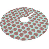 Jupon De Sapin En Polyester Brossé Joyeux Noël Moderne Pudding Illustration (Angle)