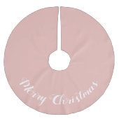 Jupon De Sapin En Polyester Brossé Joyeux Noël rose vif (Devant)