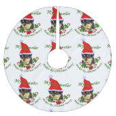 Jupon De Sapin En Polyester Brossé Joyeux Noël Rottweiler (Devant)
