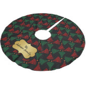 Jupon De Sapin En Polyester Brossé Joyeux Noël Scribble Tree Design (Angle)