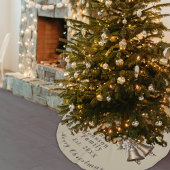 Jupon De Sapin En Polyester Brossé Joyeux Noël traditionnel Antique Or