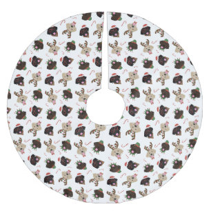 Jupon De Sapin En Polyester Brossé Joyeux Pawlidays Labrador Retriever Dogs