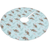 Jupon De Sapin En Polyester Brossé Joyeux Slothmas (Angle)