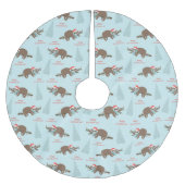 Jupon De Sapin En Polyester Brossé Joyeux Slothmas (Devant)