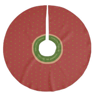 Jupon De Sapin En Polyester Brossé Joyeux texte personnalisé de Noël
