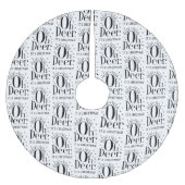 Jupon De Sapin En Polyester Brossé Jupe à l'arbre de Noël drôle de cerf (Devant)