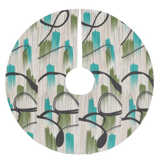 Jupon De Sapin En Polyester Brossé Jupe arborescente (Devant)