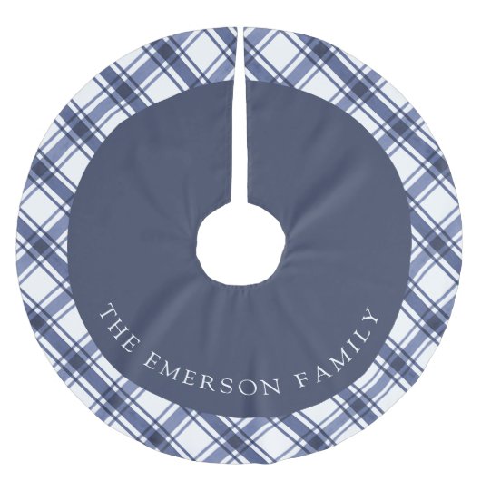 Jupon De Sapin En Polyester Brossé Jupe Arbre Bleu (Devant)