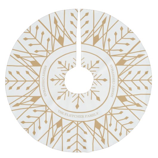 Jupon De Sapin En Polyester Brossé Jupe Art Déco Flamme de neige sur mesure (Devant)