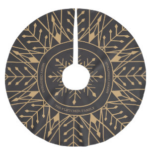 Jupon De Sapin En Polyester Brossé Jupe Art Déco Flamme de neige sur mesure