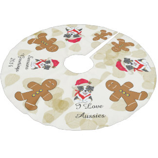 Jupon De Sapin En Polyester Brossé Jupe australienne d'arbre de Noël de berger