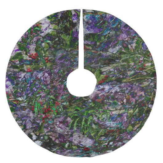 Jupon De Sapin En Polyester Brossé Jupe Berry Fusion Tree (Devant)