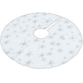 Jupon De Sapin En Polyester Brossé Jupe blanche d'arbre de flocon de neige (Angle)