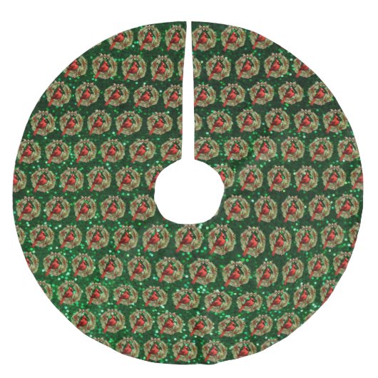 Jupon De Sapin En Polyester Brossé Jupe Cardinal Tree (Devant)