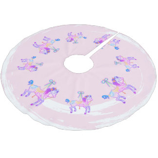 Jupon De Sapin En Polyester Brossé Jupe carousel Pony