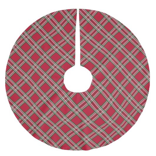 Jupon De Sapin En Polyester Brossé Jupe classique en Arbre de Noël Rouge (Devant)