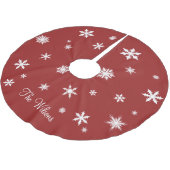 Jupon De Sapin En Polyester Brossé Jupe classique Red Family Tree (Angle)