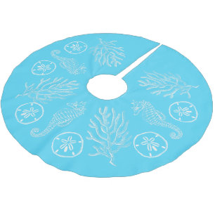 Jupon De Sapin En Polyester Brossé Jupe côtière de coquillage de Noël