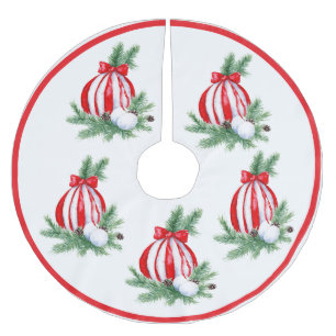 Jupon De Sapin En Polyester Brossé Jupe d'arbre à billes triées