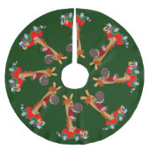 Jupon De Sapin En Polyester Brossé Jupe d'arbre à cheval motorisé mignonne (Devant)