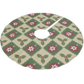 Jupon De Sapin En Polyester Brossé Jupe d'arbre à courtepointe de Noël (Angle)