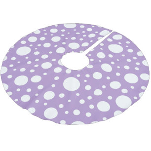 Jupon De Sapin En Polyester Brossé Jupe d'arbre à taches violettes