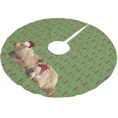 Jupon De Sapin En Polyester Brossé Jupe d'arbre avec oursons (Angle)