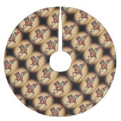 Jupon De Sapin En Polyester Brossé Jupe d'arbre de grenouille de Noël (Devant)