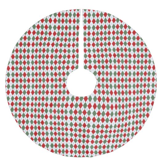 Jupon De Sapin En Polyester Brossé Jupe d'arbre de Jacquard de Noël (Devant)