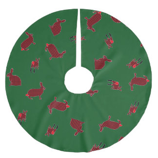 Jupon De Sapin En Polyester Brossé Jupe d'arbre de lapins de bois