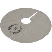 Jupon De Sapin En Polyester Brossé Jupe d'arbre de monogramme rustique Laurel (Angle)