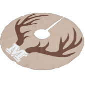 Jupon De Sapin En Polyester Brossé Jupe d'arbre de monogramme rustique pour cerfs Bro (Angle)