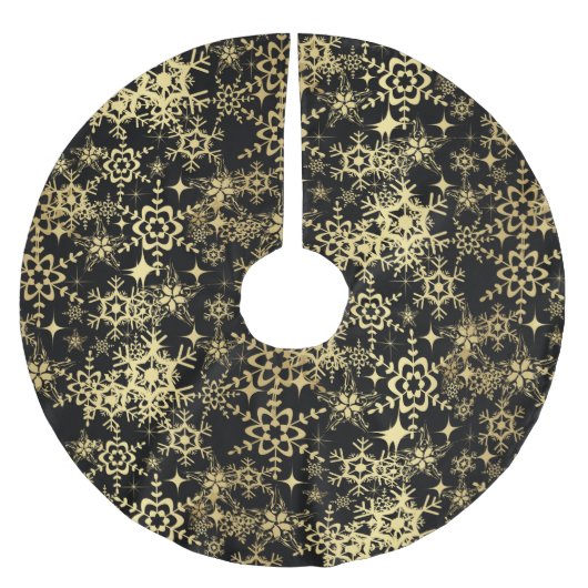 Jupon De Sapin En Polyester Brossé Jupe d'arbre de Noël (Devant)