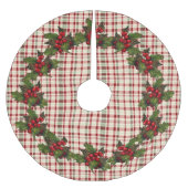 Jupon De Sapin En Polyester Brossé Jupe d'arbre de Noël (Devant)