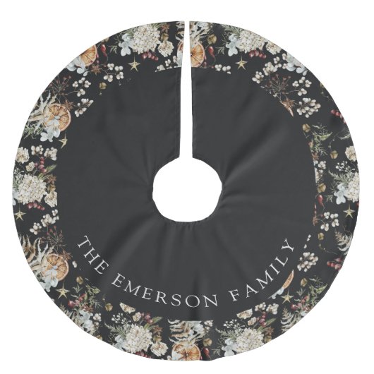 Jupon De Sapin En Polyester Brossé Jupe d'arbre de Noël (Devant)