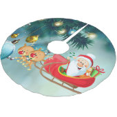 Jupon De Sapin En Polyester Brossé Jupe d'arbre de Noël (Angle)