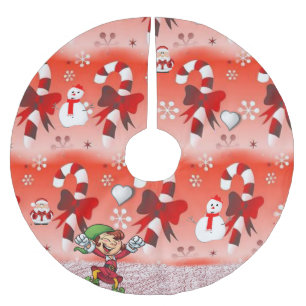 Jupon De Sapin En Polyester Brossé Jupe d'arbre de Noël