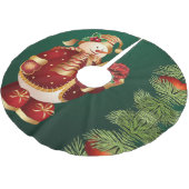 Jupon De Sapin En Polyester Brossé Jupe d'arbre de Noël (Angle)