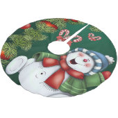 Jupon De Sapin En Polyester Brossé Jupe d'arbre de Noël (Angle)
